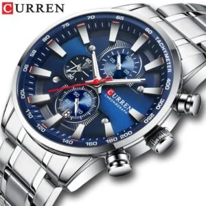 Relógio de pulso com pulseira de aço inoxidável masculino Curren 8351